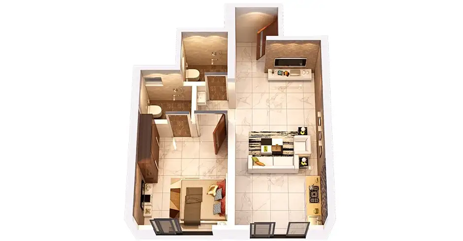 Balaji Estate Dombivali 3 Bhk Floor Plan