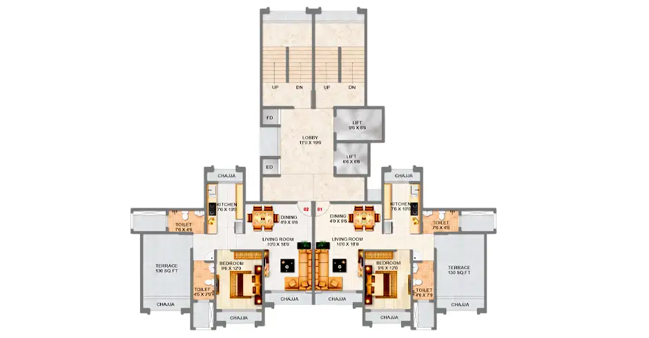 Balaji Kharghar 1 BHK Floor Plan Balaji Kharghar 1 BHK Floor Plan