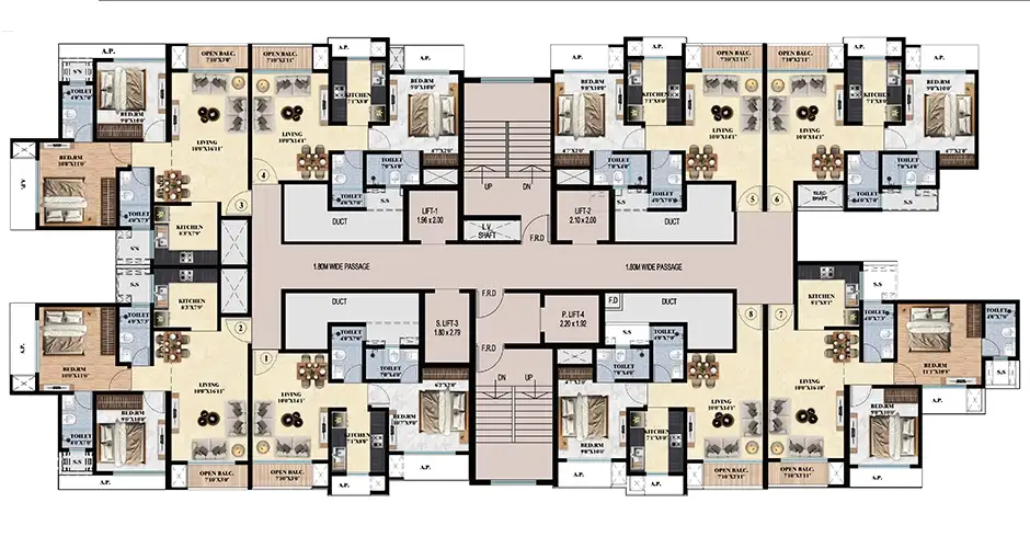 SSL Bellagio Dombivli Master Floor Plan
